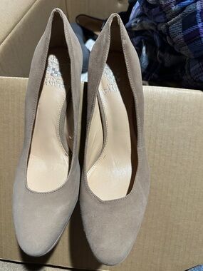 Elegant Brown Suede Women's Pumps